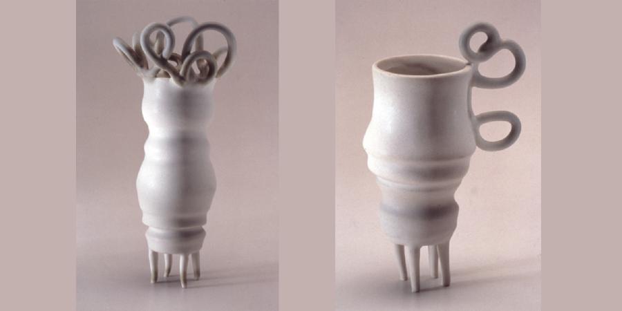 1998 - 2016, porcelain clay with glaze, 4" - 10" H