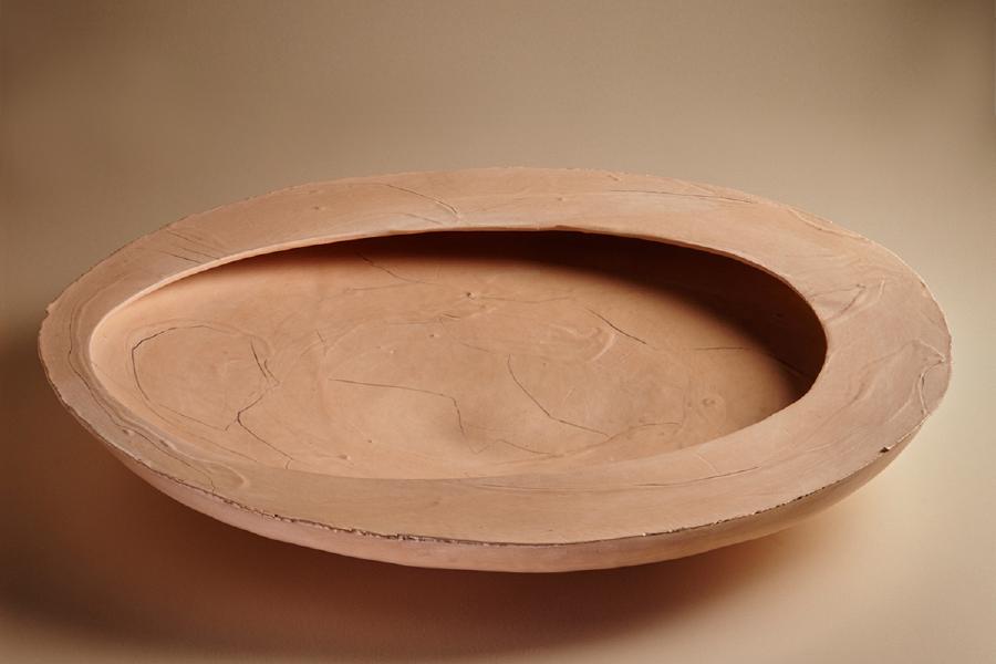 silence, 1989, earthenware with terra sigillata, 3-1/2"H x 24" diameter