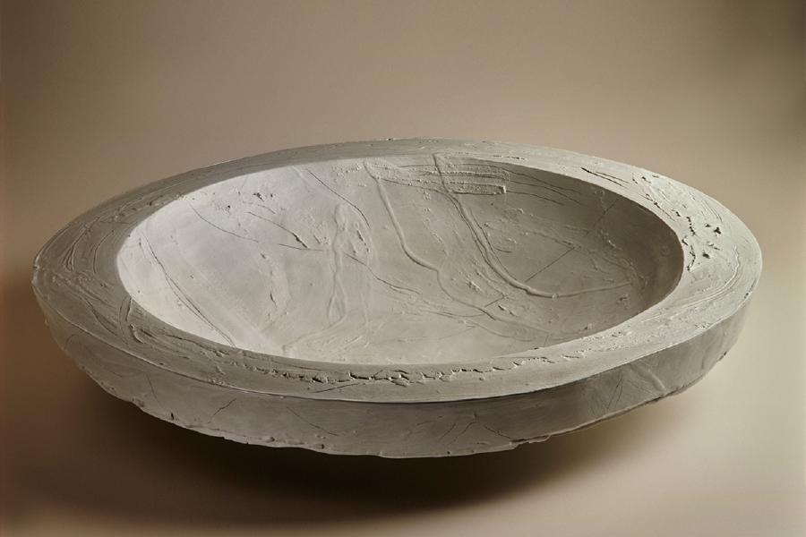 sage, 1989, earthenware with terra sigillata, 5"H x 25" diameter