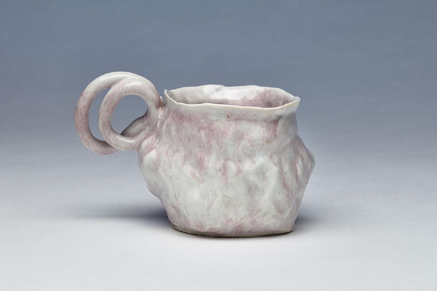 2013, porcelain clay with glaze, 3-1/2 "H x 6-1/2" W