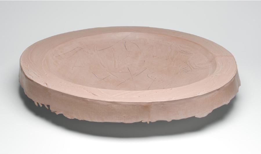 softly sighing, 1989, earthenware with terra sigillata, 5"H x 26" diameter, Collection Philadelphia Museum of Art, Philadelphia, PA