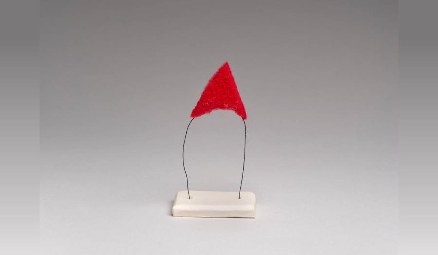 2"w and 4" high, felt, and wire