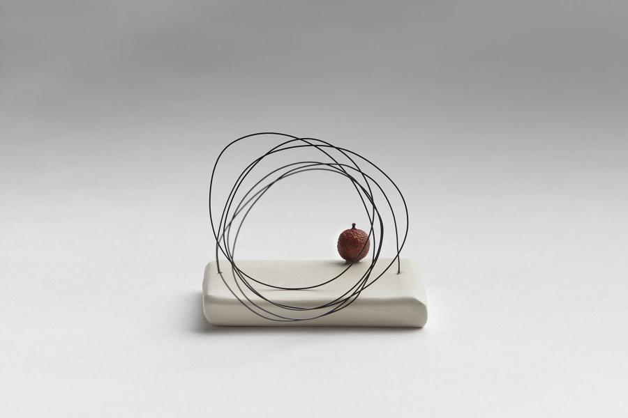 2015/2016, wire, berry, and clay, 1.5 x 2"
